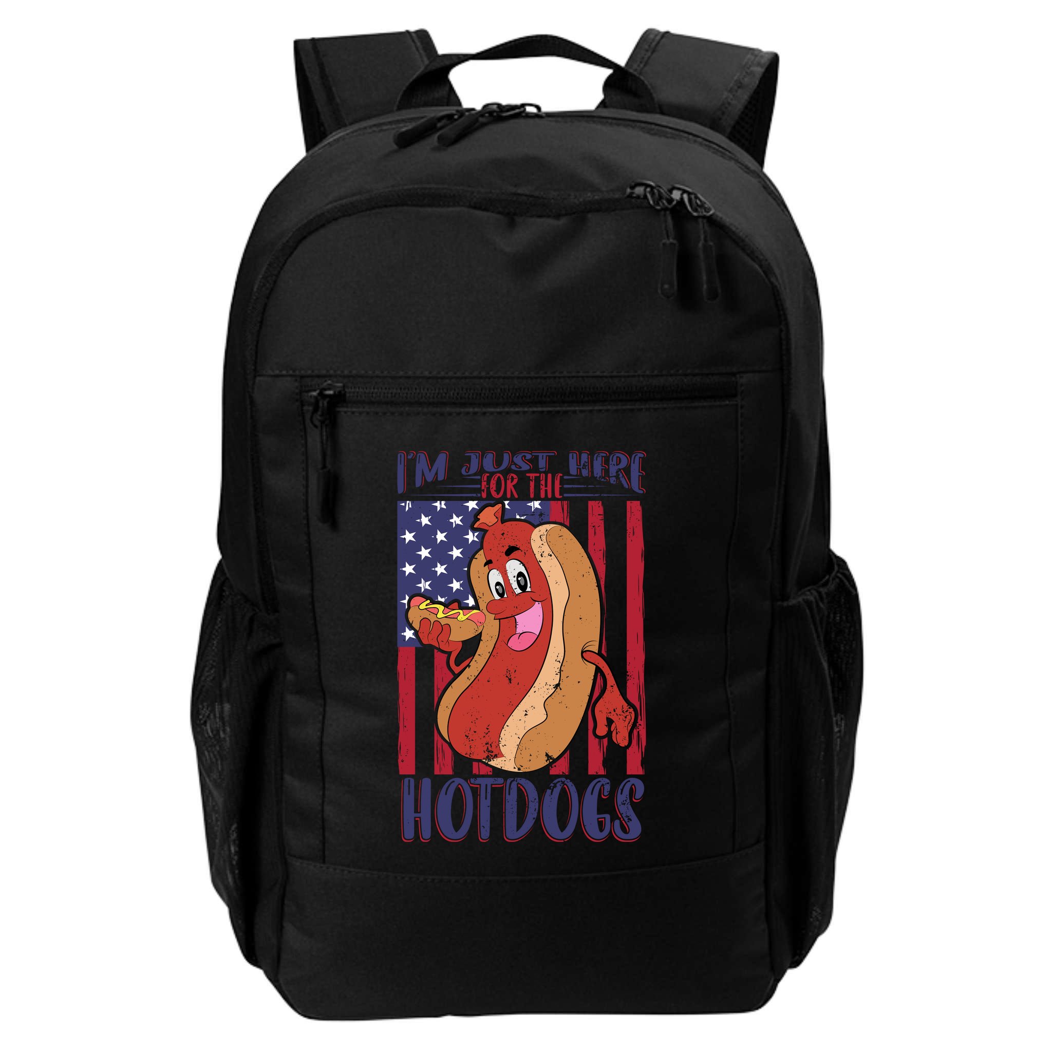 Just Here For The Hot Dogs Backpack