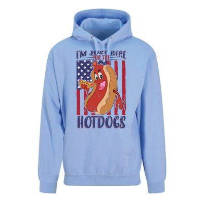 Just Here For The Hot Dogs Unisex Surf Hoodie