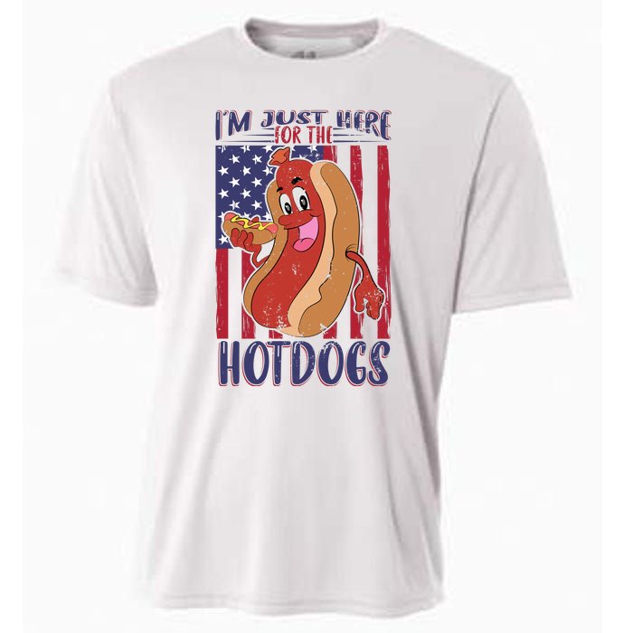 Just Here For The Hot Dogs Cooling Performance Crew T-Shirt