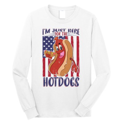 Just Here For The Hot Dogs Long Sleeve Shirt