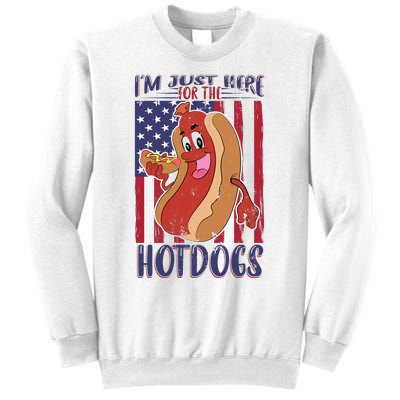 Just Here For The Hot Dogs Sweatshirt