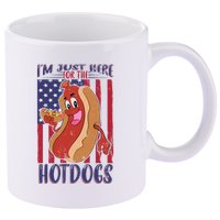 Just Here For The Hot Dogs 11oz C Handle Ceramic Mug