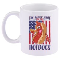 Just Here For The Hot Dogs 11oz C Handle Ceramic Mug