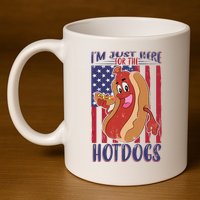 Just Here For The Hot Dogs 11oz C Handle Ceramic Mug