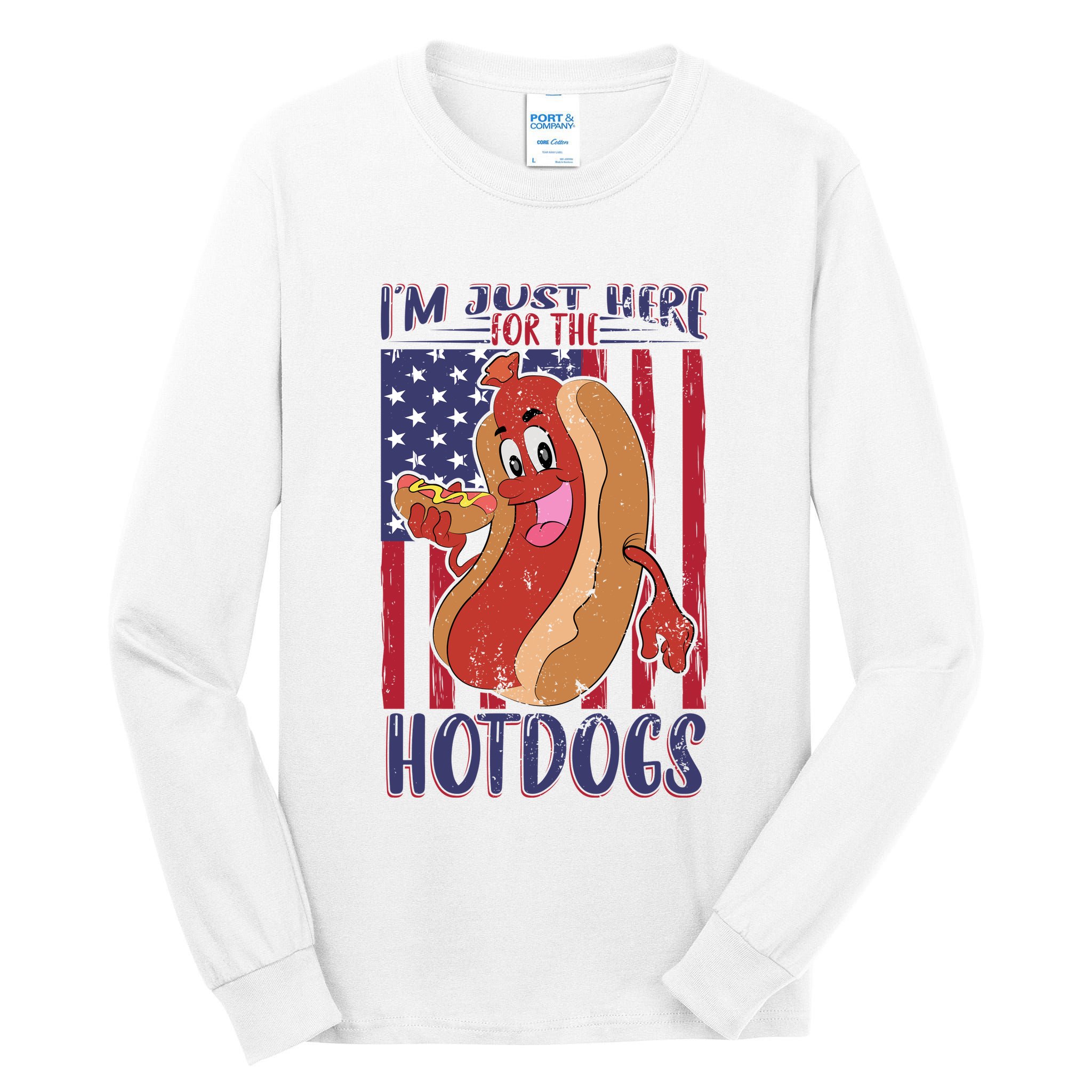 Just Here For The Hot Dogs Tall Long Sleeve T-Shirt