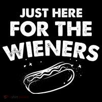 Just Here For The Wieners Funny Hot Dog 4th Of July American Drawstring Bag