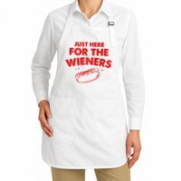Just Here For The Wieners Funny Hot Dog 4th Of July American Apron