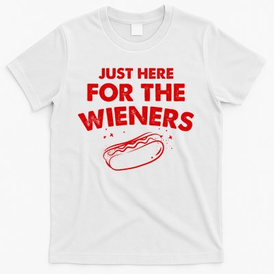 Just Here For The Wieners Funny Hot Dog 4th Of July American T-Shirt