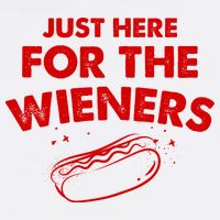 Just Here For The Wieners Funny Hot Dog 4th Of July American Sustainable Bucket Hat