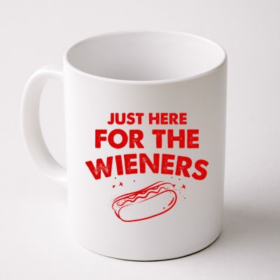 Just Here For The Wieners Funny Hot Dog 4th Of July American Mug