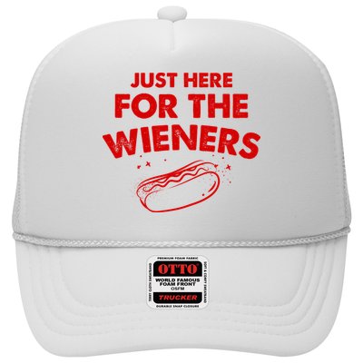 Just Here For The Wieners Funny Hot Dog 4th Of July American Trucker Hat
