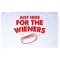 Just Here For The Wieners Funny Hot Dog 4th Of July American Microfiber Hand Towel