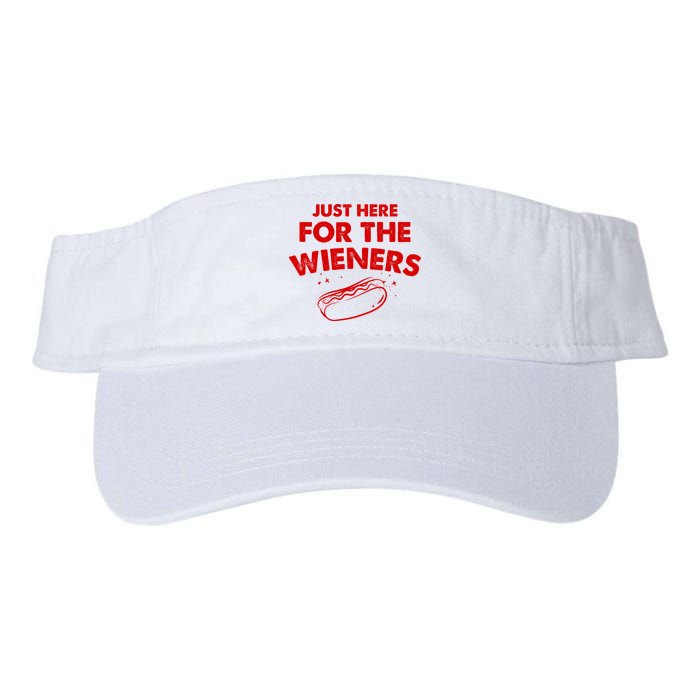 Just Here For The Wieners Funny Hot Dog 4th Of July American Visor