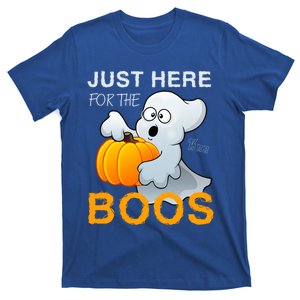 Just Here For The Boos Halloween Ghost And Pumpkin Gift T-Shirt