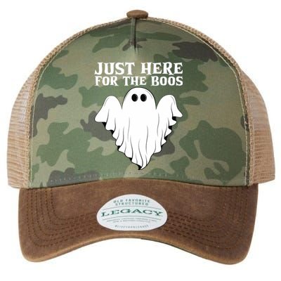 Just Here For The Boos Funny Ghost Legacy Tie Dye Trucker Hat