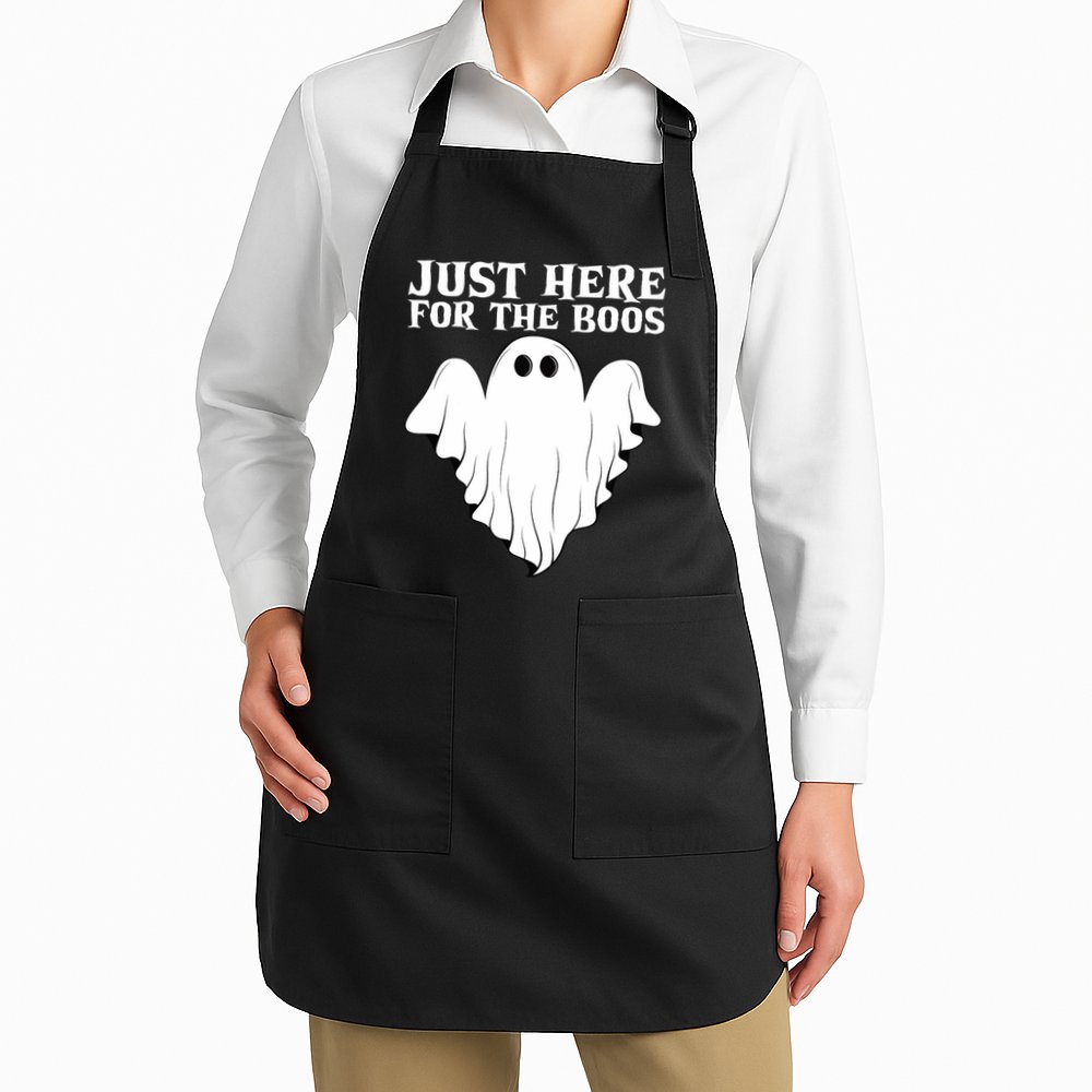Just Here For The Boos Funny Ghost Apron