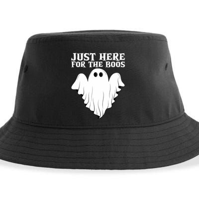 Just Here For The Boos Funny Ghost Sustainable Bucket Hat