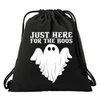 Just Here For The Boos Funny Ghost Drawstring Bag