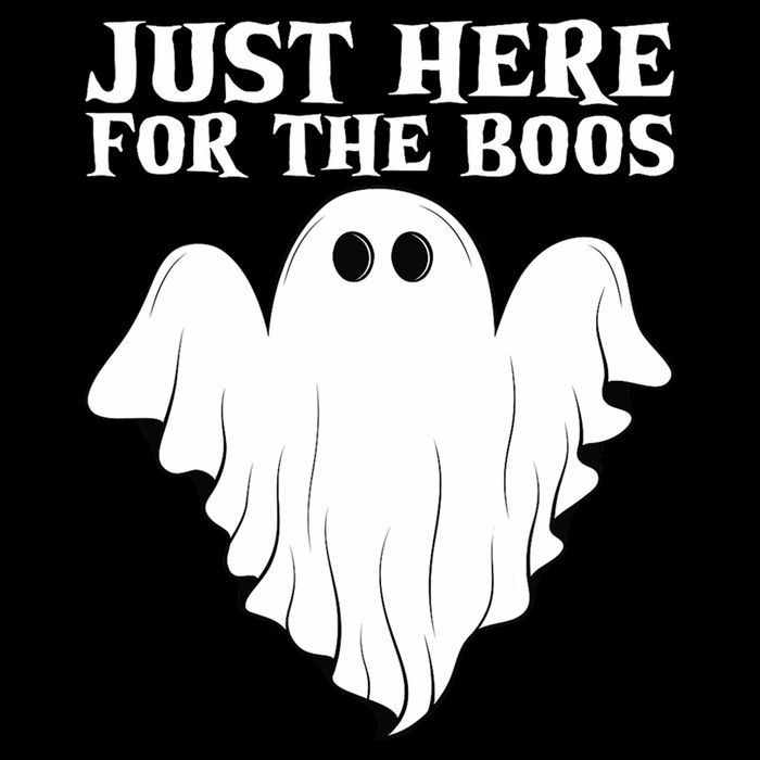 Just Here For The Boos Funny Ghost Flat Bill Trucker Hat