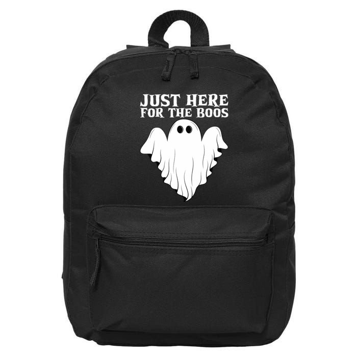Just Here For The Boos Funny Ghost 16 in Basic Backpack
