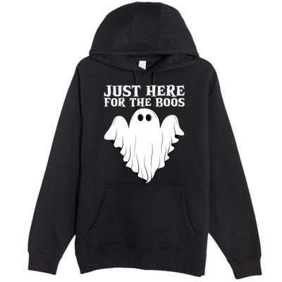 Just Here For The Boos Funny Ghost Premium Pullover Hoodie