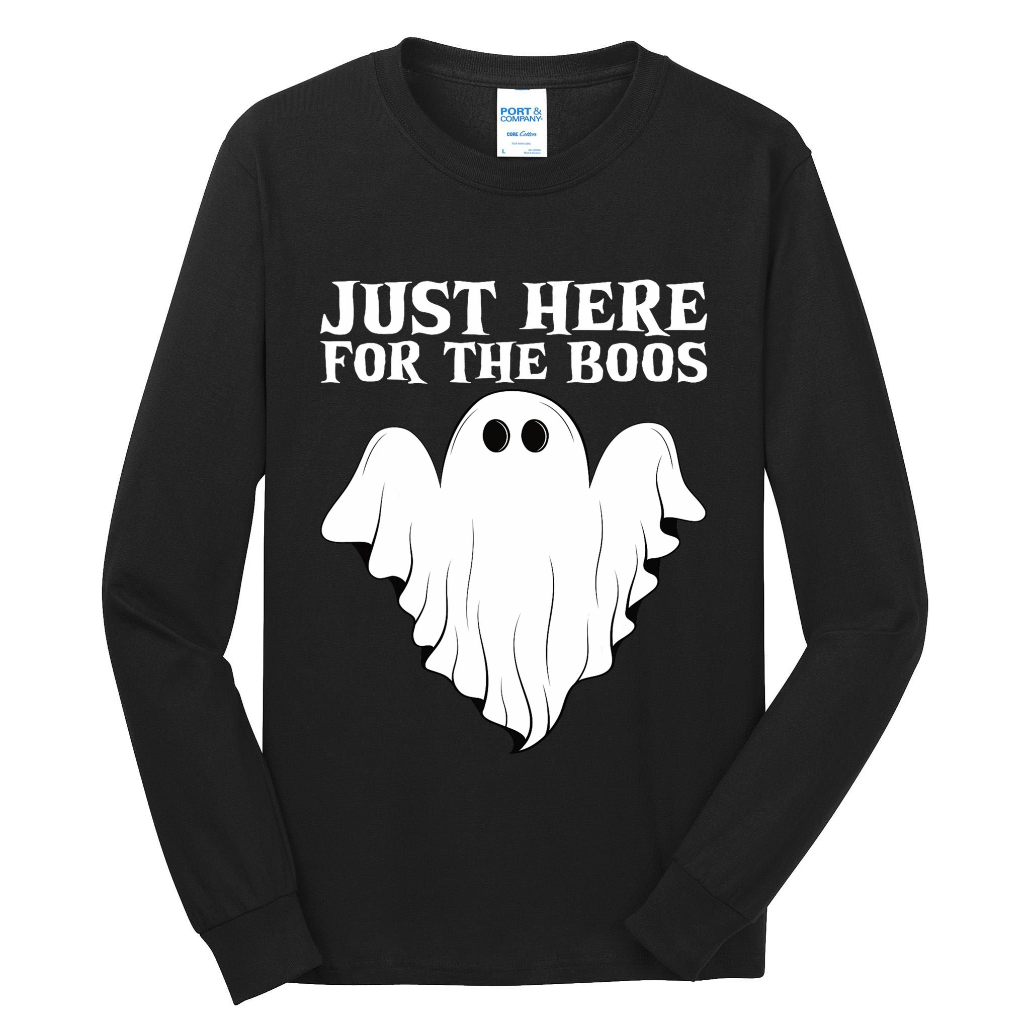 Just Here For The Boos Funny Ghost Tall Long Sleeve T-Shirt