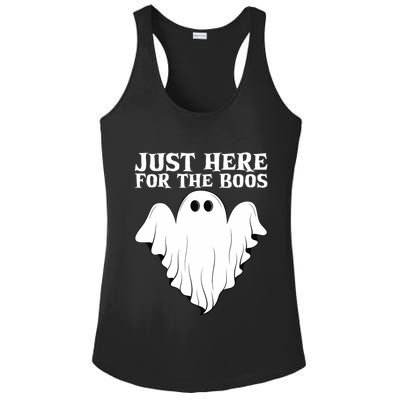 Just Here For The Boos Funny Ghost Ladies PosiCharge Competitor Racerback Tank