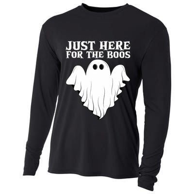 Just Here For The Boos Funny Ghost Cooling Performance Long Sleeve Crew