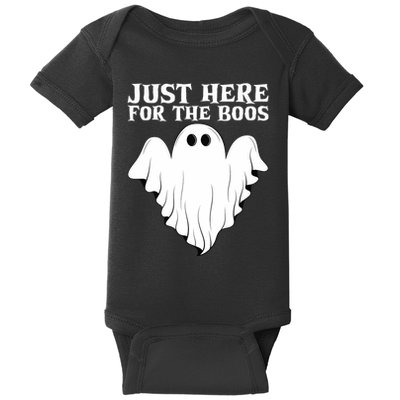Just Here For The Boos Funny Ghost Baby Bodysuit