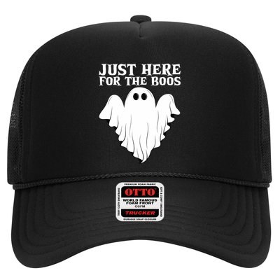 Just Here For The Boos Funny Ghost Trucker Hat