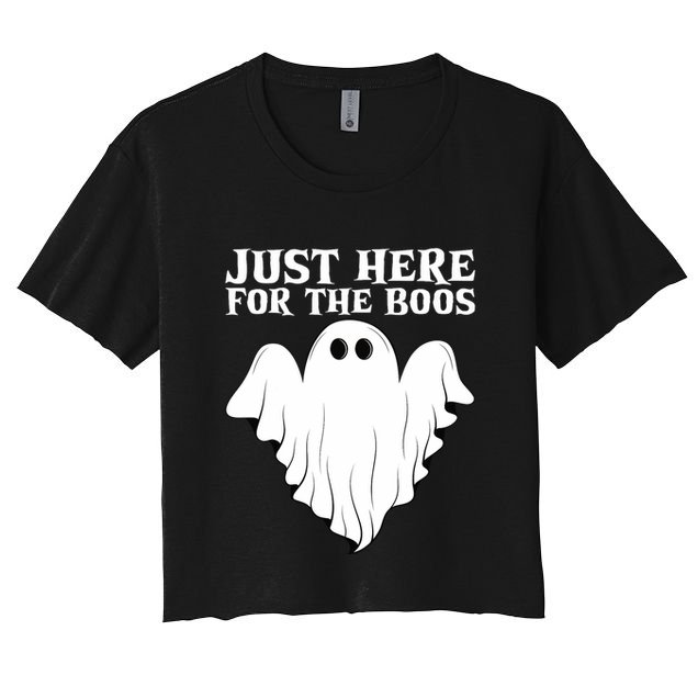 Just Here For The Boos Funny Ghost Crop Top