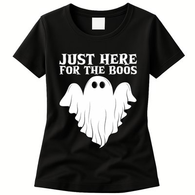 Just Here For The Boos Funny Ghost Womens T-Shirt
