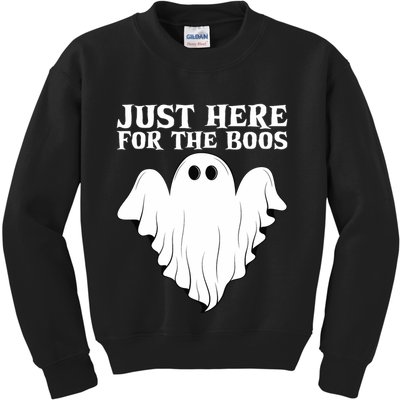 Just Here For The Boos Funny Ghost Kids Sweatshirt