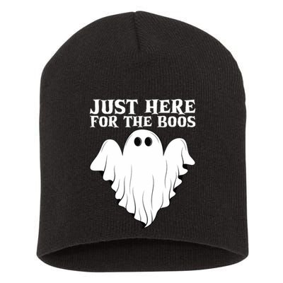 Just Here For The Boos Funny Ghost Short Acrylic Beanie