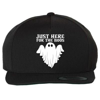 Just Here For The Boos Funny Ghost Wool Snapback Cap