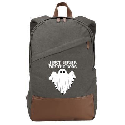 Just Here For The Boos Funny Ghost Cotton Canvas Backpack