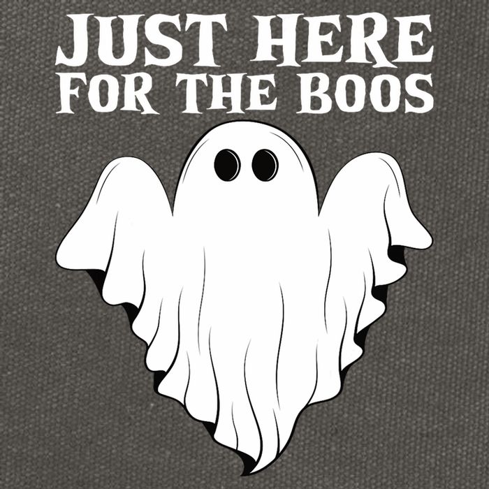 Just Here For The Boos Funny Ghost Cotton Canvas Backpack