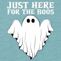Just Here For The Boos Funny Ghost Sueded Cloud Jersey T-Shirt