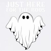 Just Here For The Boos Funny Ghost Garment-Dyed Sweatshirt