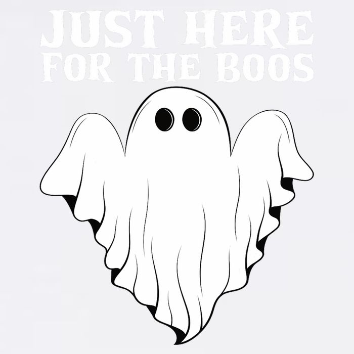 Just Here For The Boos Funny Ghost Garment-Dyed Sweatshirt