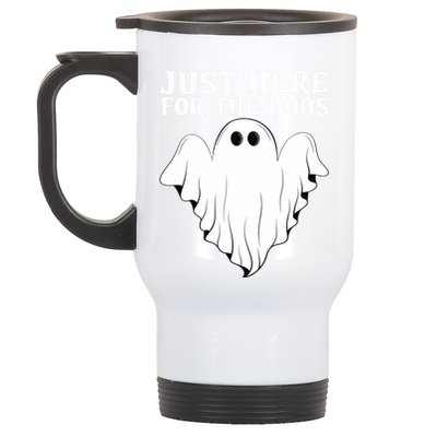 Just Here For The Boos Funny Ghost Stainless Steel Travel Mug