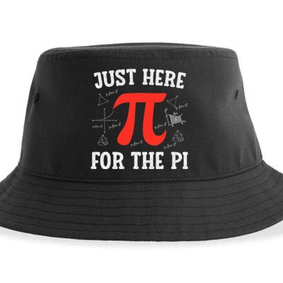 Just Here For The Pi Happy Pi Day Math Teacher Sustainable Bucket Hat