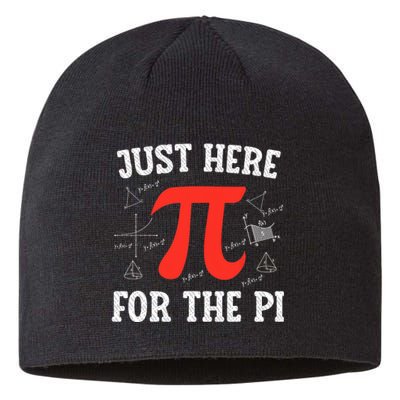 Just Here For The Pi Happy Pi Day Math Teacher Sustainable Beanie