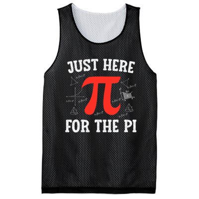 Just Here For The Pi Happy Pi Day Math Teacher Mesh Reversible Basketball Jersey Tank