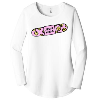 Jesus Heal Funny Christian Faith Healer Healing Women's Perfect Tri Tunic Long Sleeve Shirt