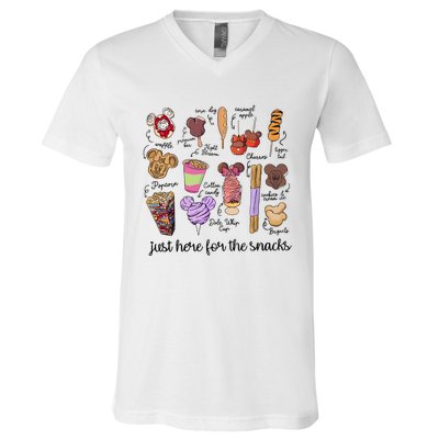 Just Here For The Snacks V-Neck T-Shirt