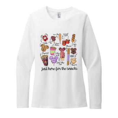 Just Here For The Snacks Womens CVC Long Sleeve Shirt