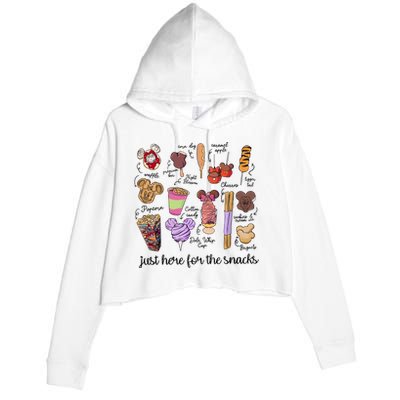 Just Here For The Snacks Crop Fleece Hoodie