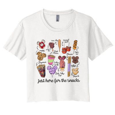 Just Here For The Snacks Women's Crop Top Tee