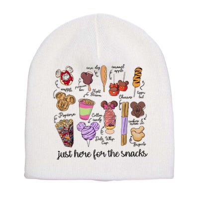 Just Here For The Snacks Short Acrylic Beanie